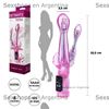 Vibrador flexible con estimulador de clitoris y 6 funciones de vibracion